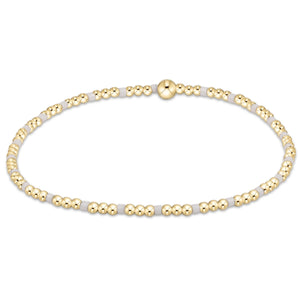 enewton egirl Hope Sincerity Pattern 2mm Bead Bracelet - White