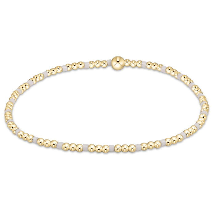 enewton egirl Hope Sincerity Pattern 2mm Bead Bracelet - White