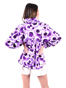 Emily McCarthy Stella Top | Purple Collegiate Cheetah