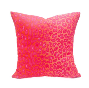 Rachel Brooks Pink Leopard Pillow