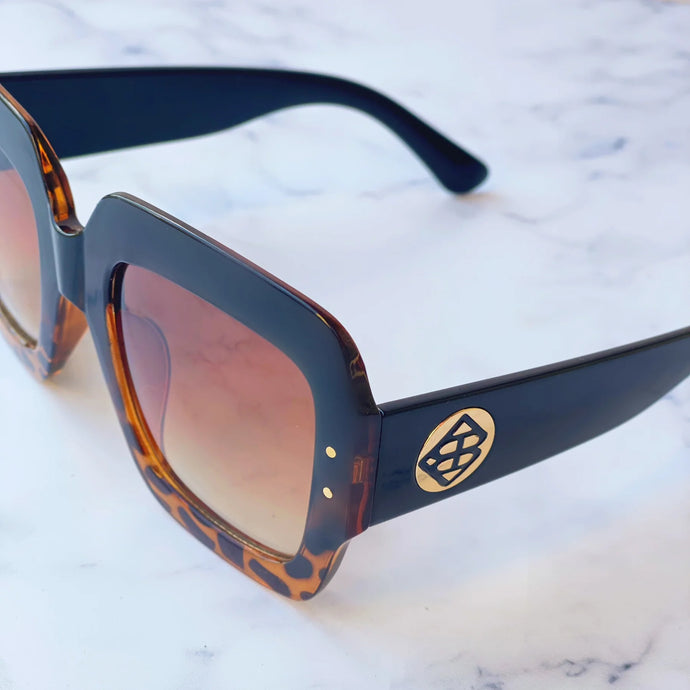 Brianna Cannon Black & Tortoise Square Frame Sunnies