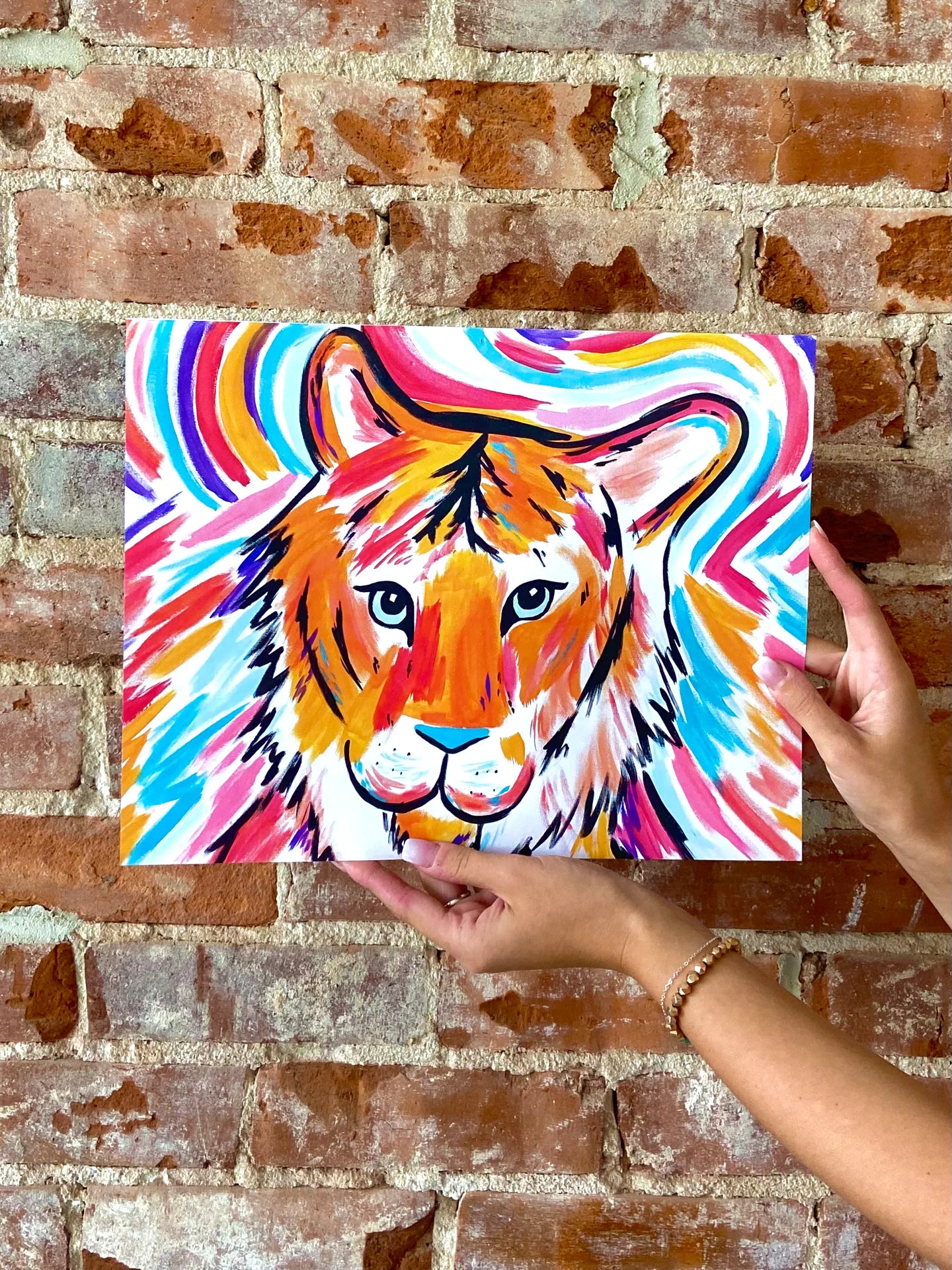 Summer Doodles Sunset Tiger Print