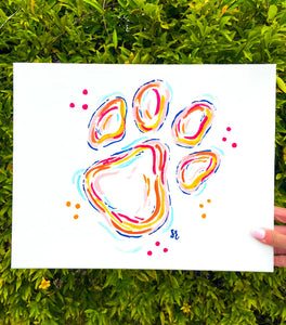 Summer Doodles Party Paw Print