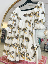 Load image into Gallery viewer, Queen of Sparkles White Asymmetrical Tiger Dress