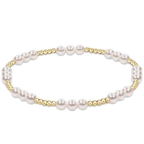 enewton Classic Joy Pattern 4mm Bead Bracelet - Pearl