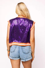Load image into Gallery viewer, Queen of Sparkles Clemson Full Sequin Mascot Tank