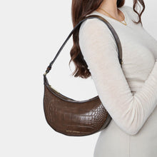 Load image into Gallery viewer, Katie Loxton Marni Faux Croc Small Shoulder Bag | Chocolate