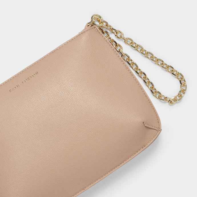 Katie Loxton Astrid Chain Clutch | Soft Tan