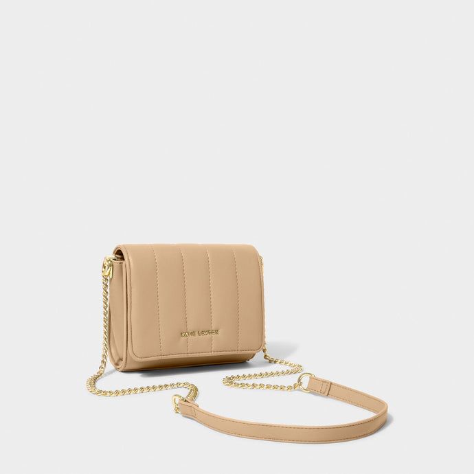 Katie Loxton Kendra Quilted Mini Crossbody | Soft Tan
