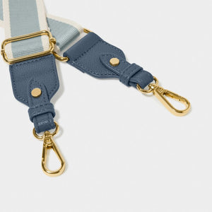 Katie Loxton Canvas Strap | Dusty Blue Stripe