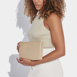 Katie Loxton Duo Pouch | Light Taupe