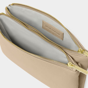 Katie Loxton Duo Pouch | Light Taupe