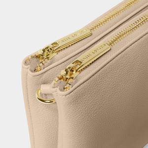 Katie Loxton Duo Pouch | Light Taupe