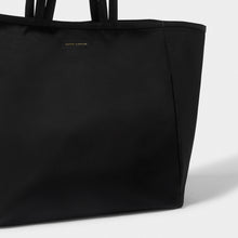 Load image into Gallery viewer, Katie Loxton Nylon On-Luxe Oversized Tote Bag | Black