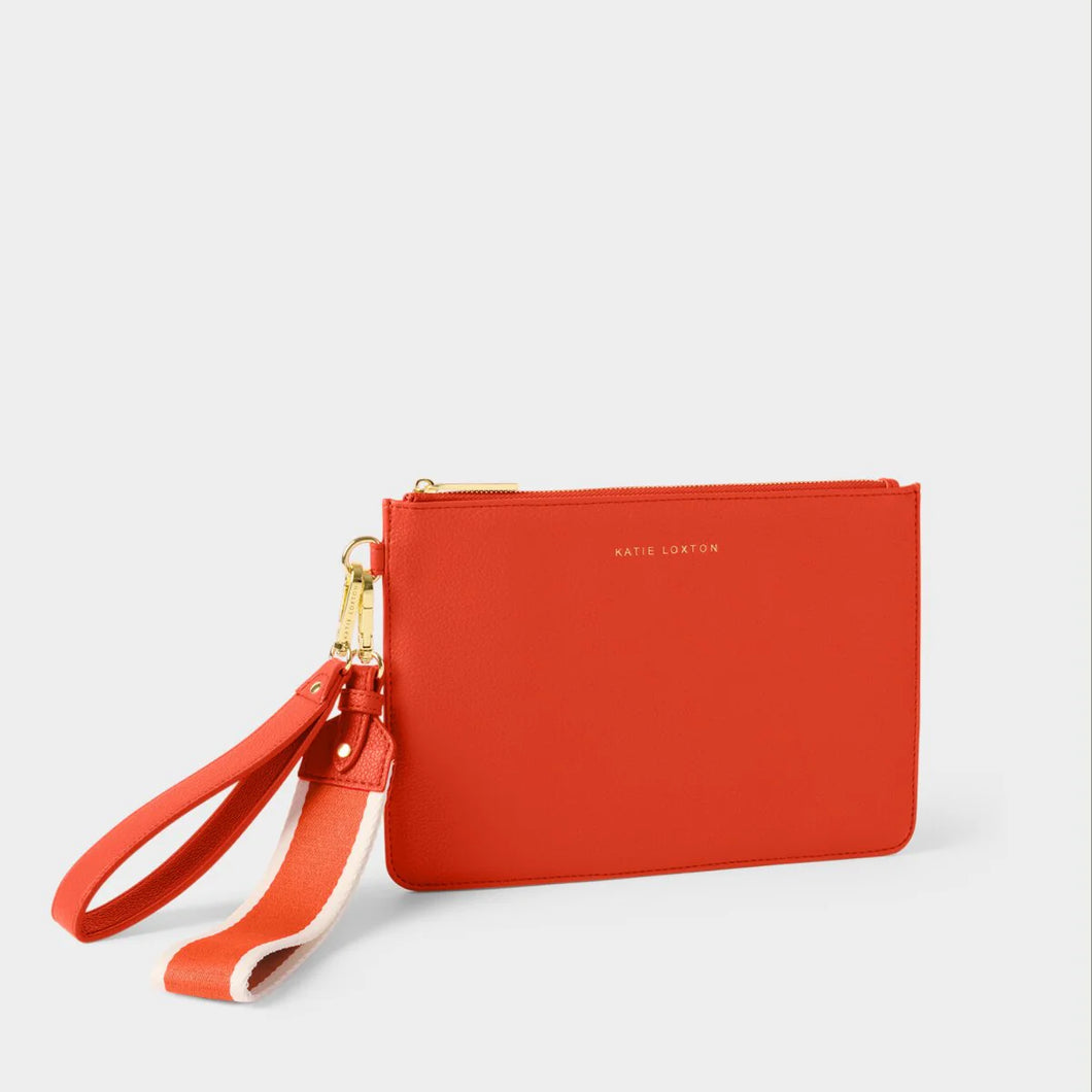 Katie Loxton Hallie Wristlet Pouch | Deep Orange