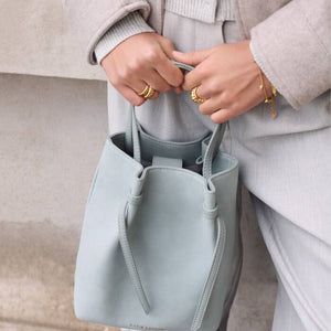 Katie Loxton Celina Suedette Bucket Bag | Blue Mist Suede