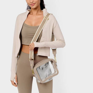 Katie Loxton Clear Stadium Bag | Light Taupe