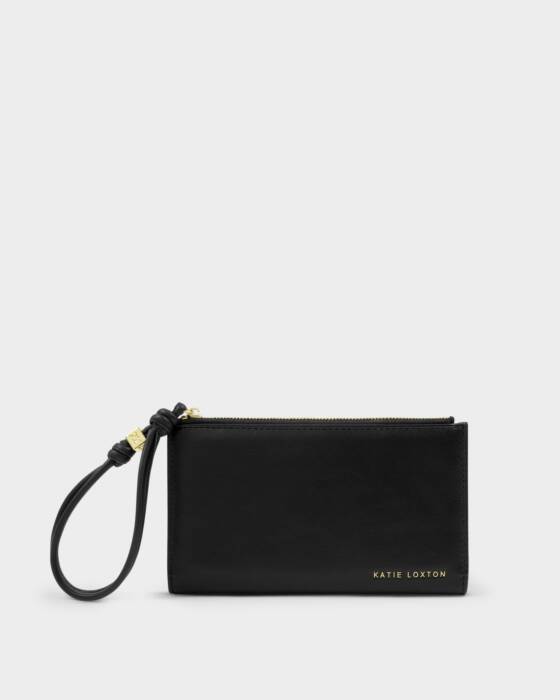 Katie Loxton Arden Large Braided Wristlet Purse | Black