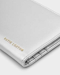 Katie Loxton Arden Large Braided Wristlet Purse | Silver