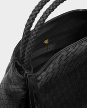 Load image into Gallery viewer, Katie Loxton Nova Hand Woven Top Handle Bag | Black