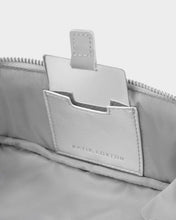 Load image into Gallery viewer, Katie Loxton Fold-Out Make Up Bag | Silver Patent Crackle
