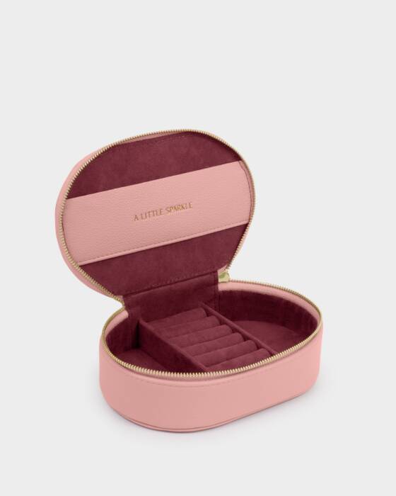 Katie Loxton Oval Jewelry Box | A Little Sparkle Rose Pink
