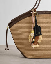 Load image into Gallery viewer, Katie Loxton Raffia Fish Bag Charm | Cognac / Raffia