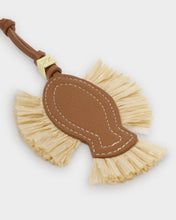 Load image into Gallery viewer, Katie Loxton Raffia Fish Bag Charm | Cognac / Raffia