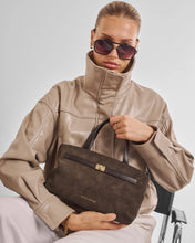 Load image into Gallery viewer, Katie Loxton Orin Top Handle Crossbody Bag | Bitter Chocolate