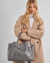 Load image into Gallery viewer, Katie Loxton Maddie Work Tote Bag | Grey Faux Croc