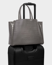 Load image into Gallery viewer, Katie Loxton Maddie Work Tote Bag | Grey Faux Croc