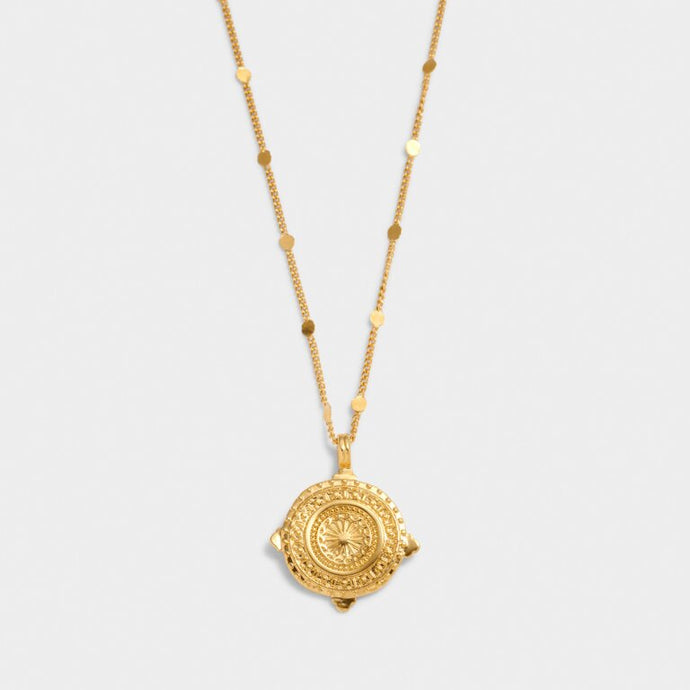 Katie Loxton Happiness | Antique Coin Necklace | Gold Coated