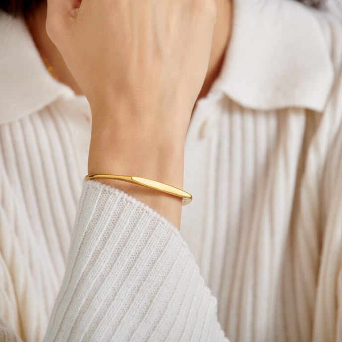 Katie Loxton Signet Bangle | Gold Coated