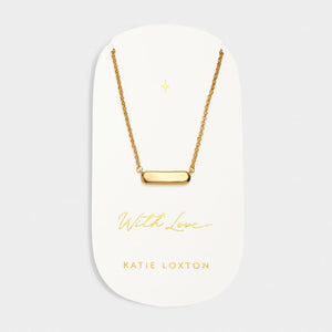 Katie Loxton With Love | Signet Necklace | Gold Coated