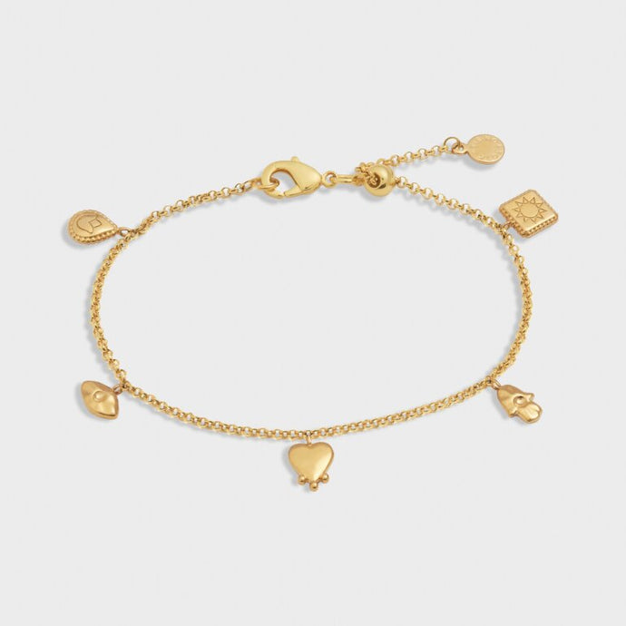 Katie Loxton Boheme Charm Bracelet | Gold Coated