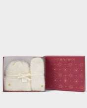 Load image into Gallery viewer, Katie Loxton Gift Boxed Hat And Mitten Set | White