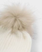 Load image into Gallery viewer, Katie Loxton Knitted Pom Pom Hat | White