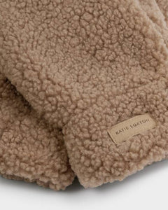 Katie Loxton Teddy Mittens | Tan
