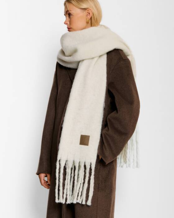 Katie Loxton Recycled Tassel Scarf | Off White