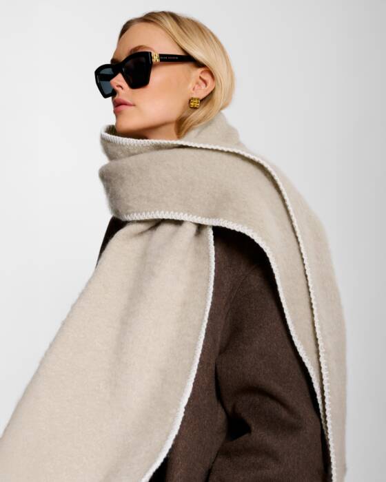 Katie Loxton Whipstitch Scarf | Taupe