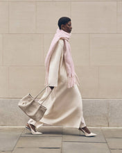 Load image into Gallery viewer, Katie Loxton Recycled Striped Tassel Scarf | Blush Pink &amp; White Plaid