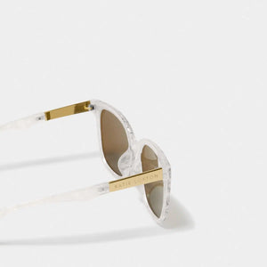 Katie Loxton Savannah Sunglasses | White Marble