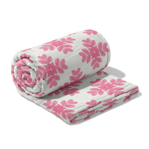 Laura Park Brushstrokes Pink Fleece Blanket