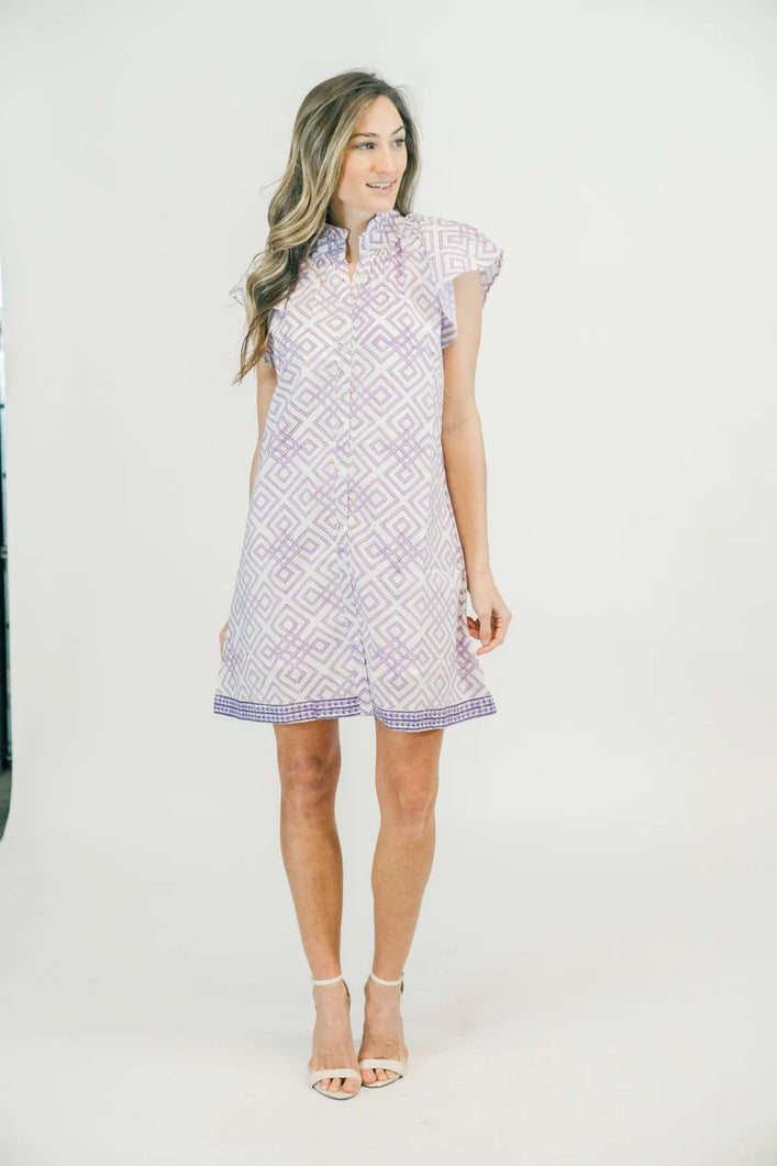 Victoria Dunn Lucia Dress | Orchid Grid