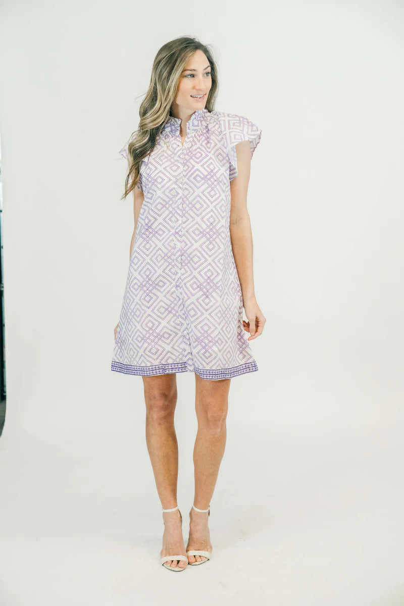 Victoria Dunn Lucia Dress | Orchid Grid
