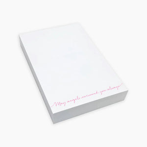 Anne Neilson May Angels Surround You Always Notepad | Pink