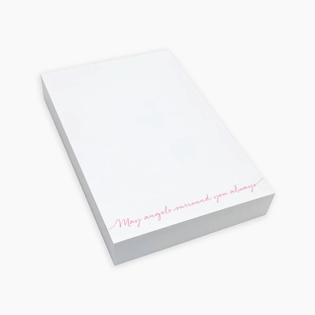 Anne Neilson May Angels Surround You Always Notepad | Pink