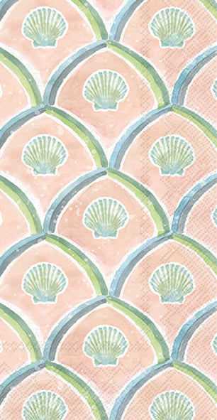 Watercolor Coast Shells Guest Napkins