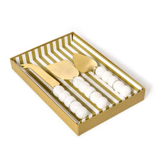 Load image into Gallery viewer, Beaded White Cheese Knives in Gift Box