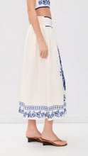 Load image into Gallery viewer, Moon River Floral Detail Midi Skirt | Off White Multi